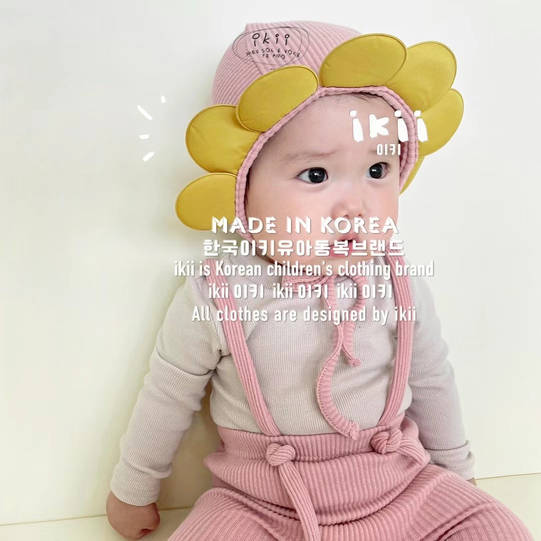 IKII 2023♡Sunflower ov 2set 韓國嬰兒褲子+帽 (4色)